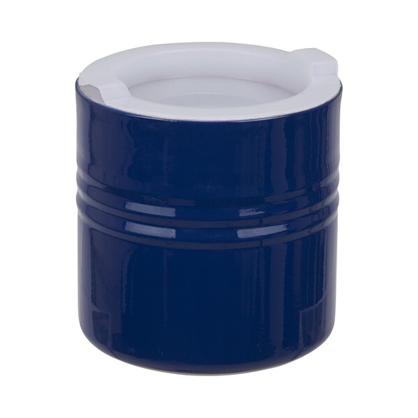 Bon Chef Cold Wave Salad Dressing Cont &Stacking Cover 5 1/8" Dia X 5" H 28 Oz 9315COBALTBLUE - main